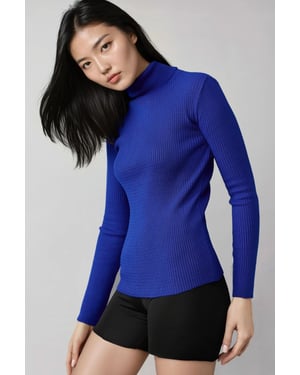 Tajta Texturerad Polo Tröja