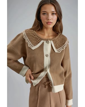Knopjeskraag Brei Sweater voor Baby
