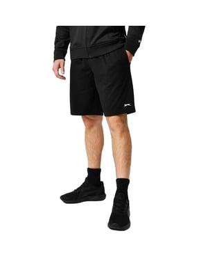 Slazenger Heren Casual Jersey Korte Broek van Katoenmix (Zwart)