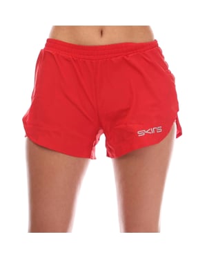 Skins Dames/Dames Series-3 Superpose Hardloopshort (Rood)