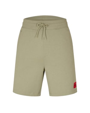Hugo Heren Fleece Sweat Shorts (Donkergroen)