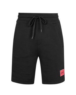 Hugo Heren Fleece Sweat Shorts (Zwart)