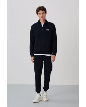 Heren Sweatshirt en Broek Set met Rits Voorkant