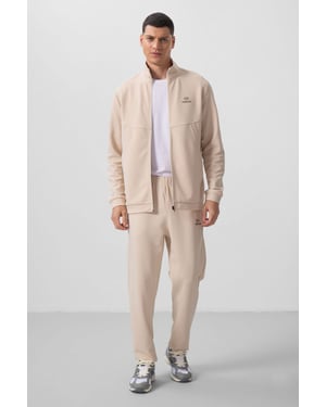 Heren lange mouwen rits sweatshirt en broekset