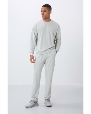 Heren Katoen-Polyester Fleece Sweatshirt en Broeken Set