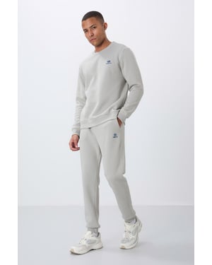 Heren Katoen-polyester Fleece Sweatshirt en Broek Set