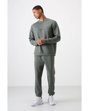 Bedrukt Fleece Sweatshirt en Broek Set