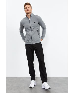 Herr Sweatshirt och Byxor Set med Dragkedja