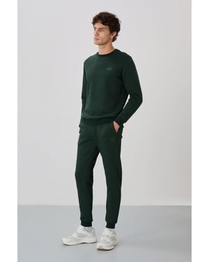 Heren Katoen-Polyester Fleece Sweatshirt en Broek Set