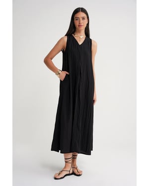 V-hals Maxi Jurk