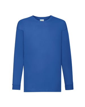 Fruit of the Loom Kinder/Kids Valueweight T-shirt met lange mouwen (Koningsblauw)