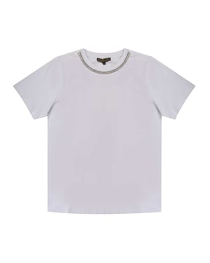Biba Dames/Dames Crew Hals Regular T-shirt (Wit)