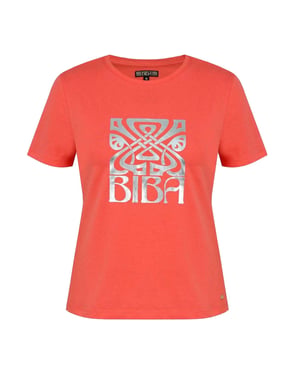 Biba Dames/Dames Logo T-Shirt (Roze)