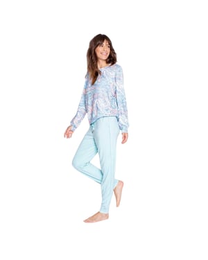 PJ Salvage Dames/Dames Watercolour Relaxed Fit T-shirt (Wit)