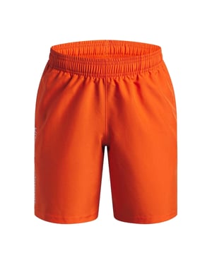 Under Armour Tekniska vävda shorts för pojkar med logotyp (Orange)