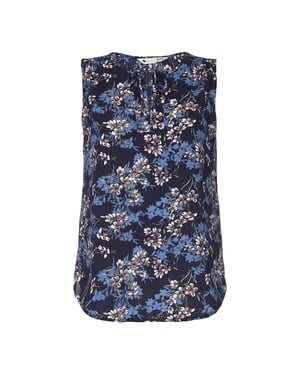 Yumi Womens/Ladies Floral Print Top (Blue)