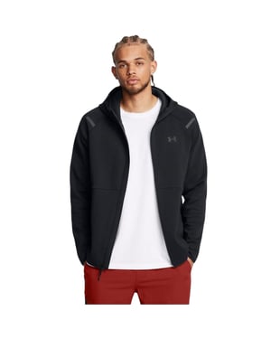 Under Armour Mens Unstoppable Hoodie med full dragkedja (Svart)