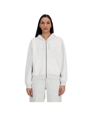 New Balance Dames/Dames Full Zip Hoodie (Grijs Marl Marl)