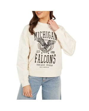 Brave Soul Dames/Dames Wild & Free Sweatshirt (Beige)