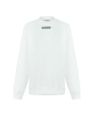 Lacoste Dames Crew Neck Regular Lange Mouwen Sweatshirt (Wit)