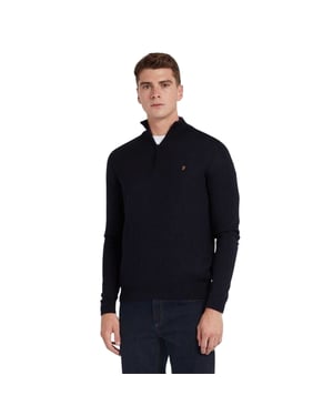 Farah Heren Sweater Top met Ritssluiting (Echte marine)