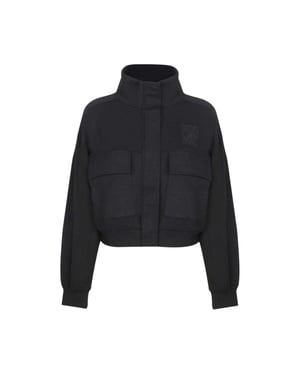 Biba Dames/Dames Funnel Neck Crop Sweatshirt (Zwart)