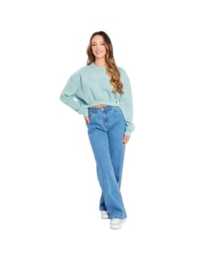 Be You Dames/Dames Cropped Relaxed Fit Sweatshirt (Salie)