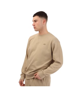 New Balance Sweatshirt med rund hals i fransk frotté för herrar (Sten)