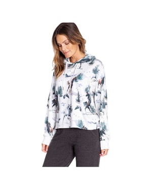 PJ Salvage Dames/Dames Scenic Relaxed Fit capuchon met koord (Gebroken wit)