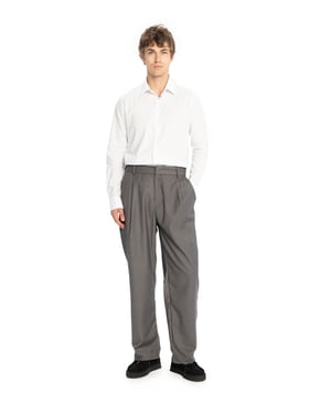Plisserade Regular Fit Byxor