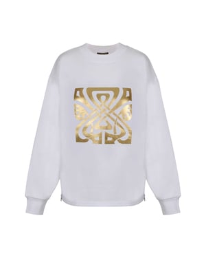 Biba Dames/Dames Sweatshirt met Groot Logo (Crème)