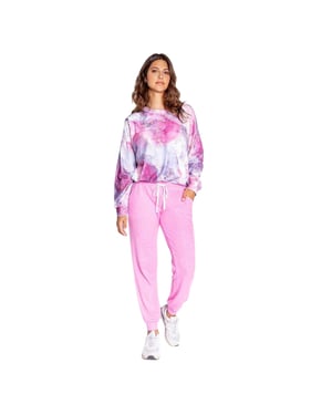 PJ Salvage Dames/Dames Marble Sweatshirt (Poederroze)