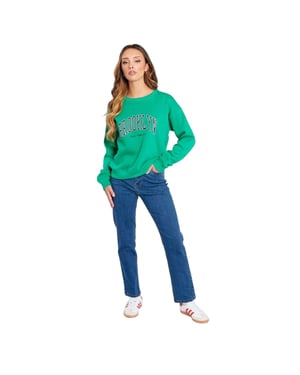 Be You Dames-sweatshirt van Amerikaans jersey (Groen)