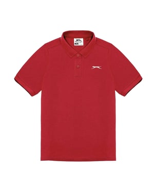 Slazenger Effen Poloshirt van Polycotton voor Jongens (Rood)