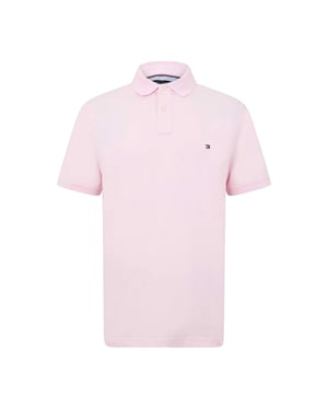 Tommy Hilfiger Heren 1985 Geborduurd Logo Poloshirt (Roze)