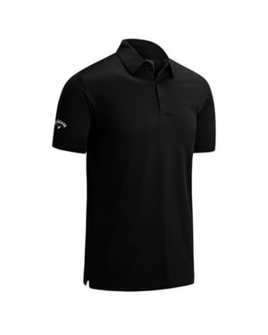 Callaway Mens Swing Tech Solid Colour Polo Shirt (Caviar)