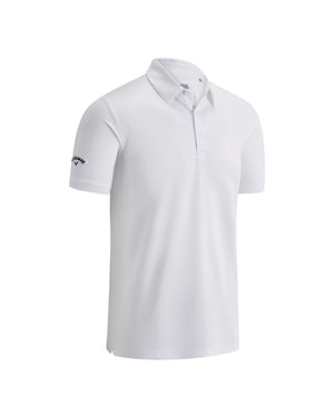 Callaway Mens Swing Tech Solid Colour Polo Shirt (Bright White)