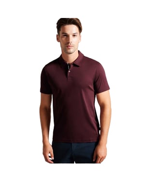 Ted Baker Heren Zeiter Katoenen Polo Shirt (Maroon)