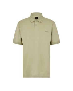 Boss Heren Interlock Korte Mouwen Polo Shirt (Groen)