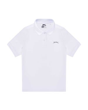 Slazenger Effen Poloshirt van Polycotton voor Jongens (Wit)