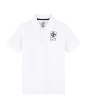 Timberland Kinder/Kinder Logo Regular Poloshirt (Wit)
