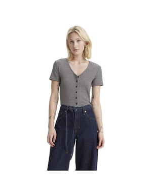 Levis Randig T-Shirt för kvinnor/dammar (Vanilj)