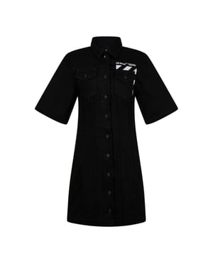 Off White Denim overhemdjurk voor dames (Zwart, Wit)