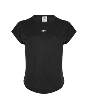 Reebok Dames Borstlogo T-shirt (Zwart)