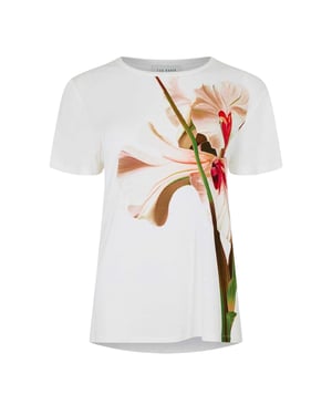 Ted Baker Dames/Dames Bloem Slim T-shirt (Naakt Roze)