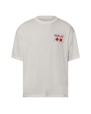 Replay Heren Martin Garrix Katoenen Oversized T-shirt (Wit)
