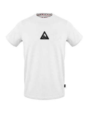 Aquascutum Heren-T-shirt met logo en ronde hals (Wit)