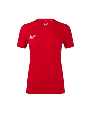 Castore Dames/Dames Logo T-Shirt (Echt rood)