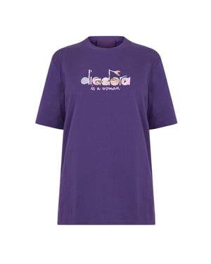 Diadora T-shirt met ronde hals voor dames (Paars)