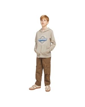 Jack And Jones Jongens Sweatshirt Katoenmix met Logo (Maanstraal)